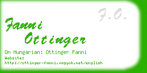 fanni ottinger business card